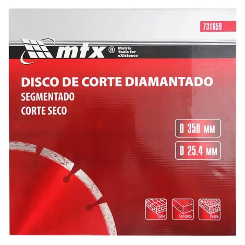 Disco de corte diamantado 14 polegadas para concreto segmentado MTX — fotografia 4