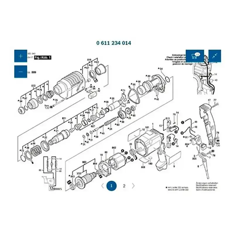 Interruptor para martelete GBH 2-20 s bivolt 1617200047 Bosch — fotografia 5