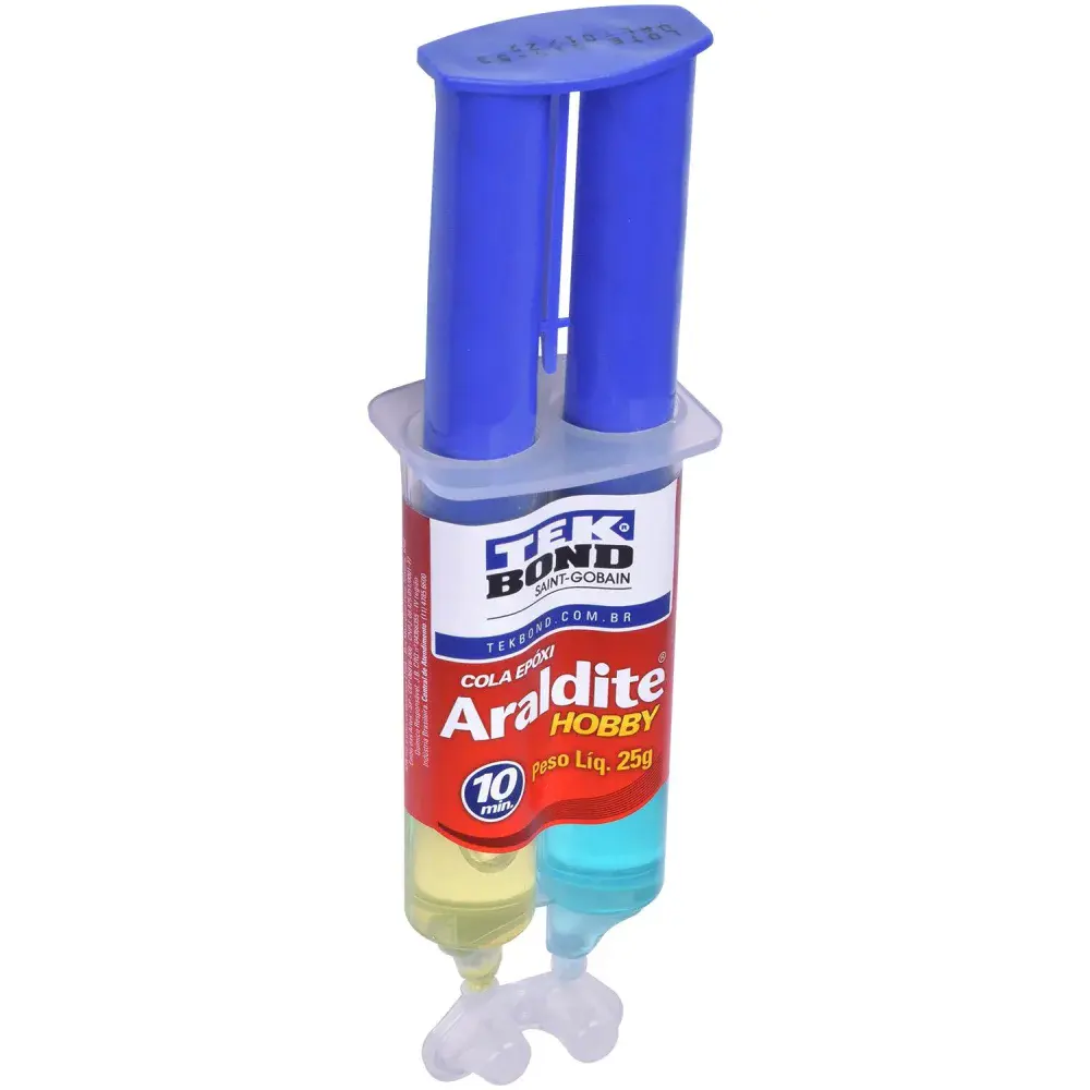 Adesivo epóxi blister 25GR bi-componente líquido tekbond Araldite — fotografia 2