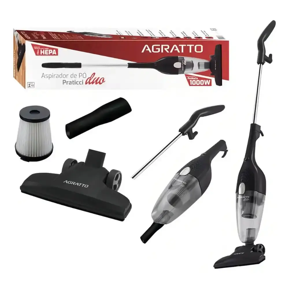 Aspirador de pó vertical 2 em 1 duo 1000W Agratto 110 V — fotografia 9