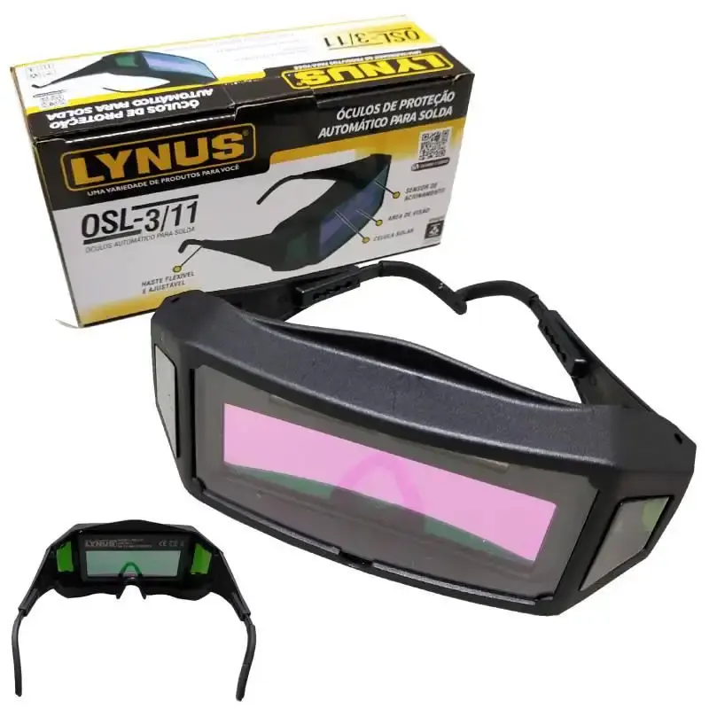 Máscara solda automática 3 à 11 DIN MSL-3500 + óculos de solda automático OSL-3/11 Lynus — fotografia 3