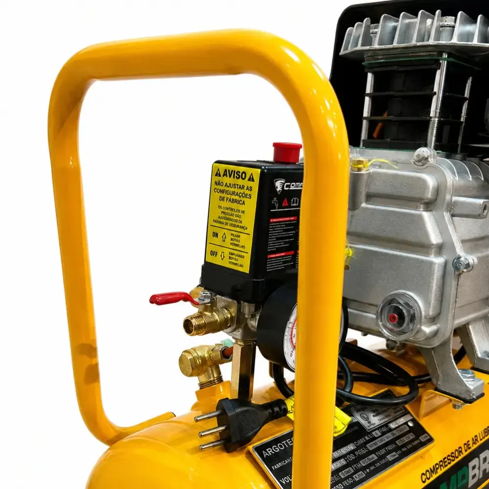 Compressor port. LUB 8,6 PES 2,0HP 25L evald tractor Compbrasil 110 V — fotografia 3