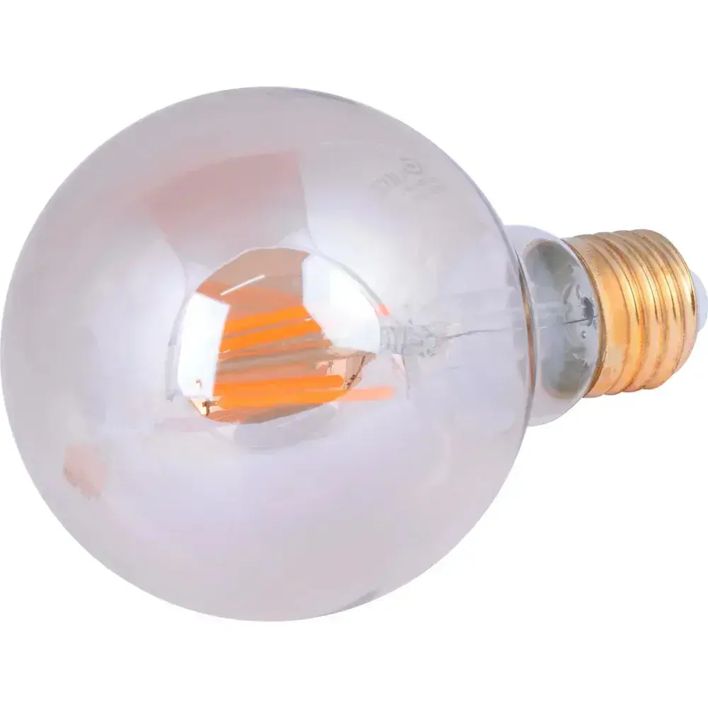 Lâmpada de led globo vintage âmbar G80 E27 4W bivolt Liege — fotografia 7