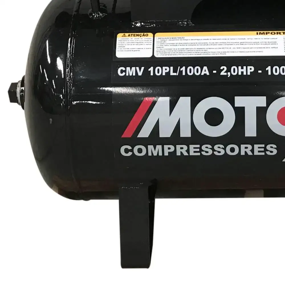 Compressor de ar 10 pés 2,0 HP 100 litros 2 pistões CMV-10PL|100A profissional MotoMil 220 V — fotografia 11