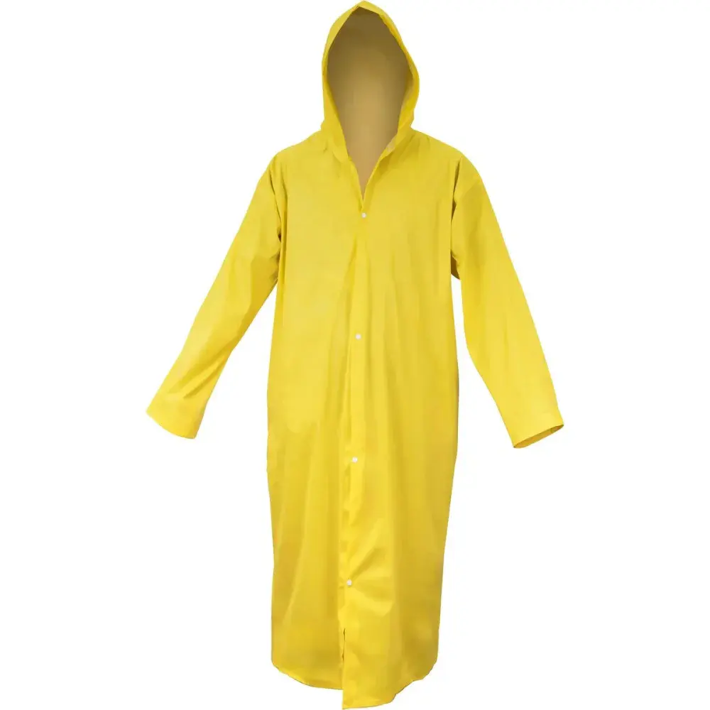 Capa de chuva pvc xg amarela forro Worker — fotografia 6