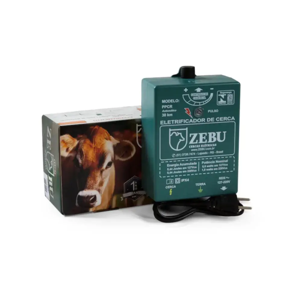 Eletrificador de cerca 2.100 metros bivolt ppcr Zebu — fotografia 3