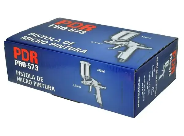 Pistola de micro pintura 0.5MM com copo 200 ML HVLP-573 PRO PDR by Ldr2 — fotografia 4