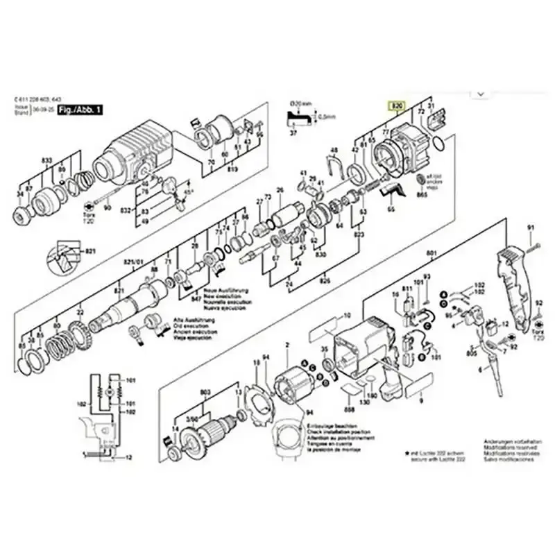 Flange intermediário para martelete GBH 2-24 DSE 1617000981 Bosch — fotografia 5