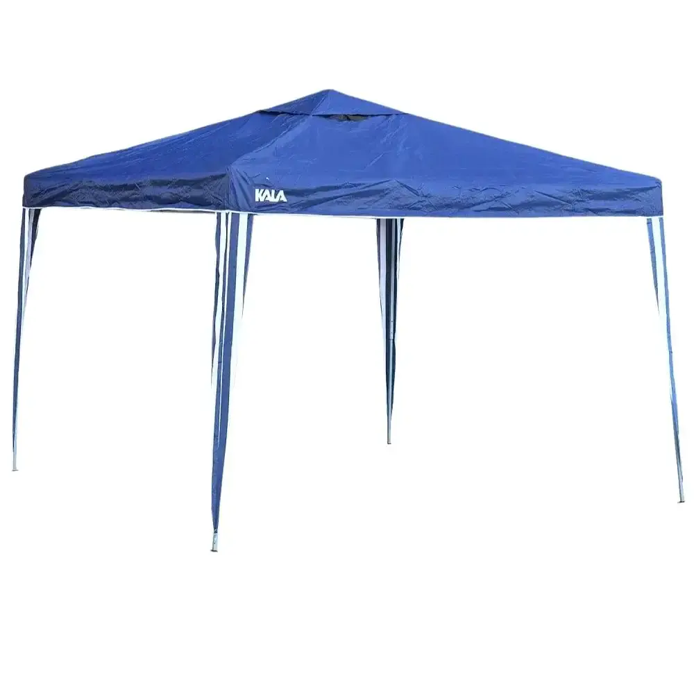 Tenda gazebo dobrável 3M x 3M em poliéster diversas cores Kala Marrom — fotografia 9
