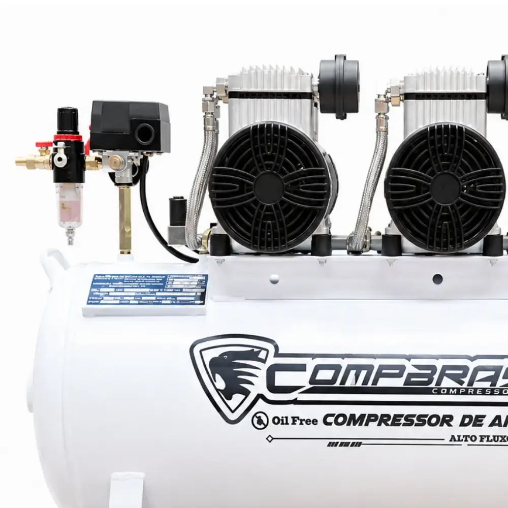 Compressor de ar 21 pés 6HP 65 litros smart control isento de óleo 220V Compbrasil 220 V — fotografia 4