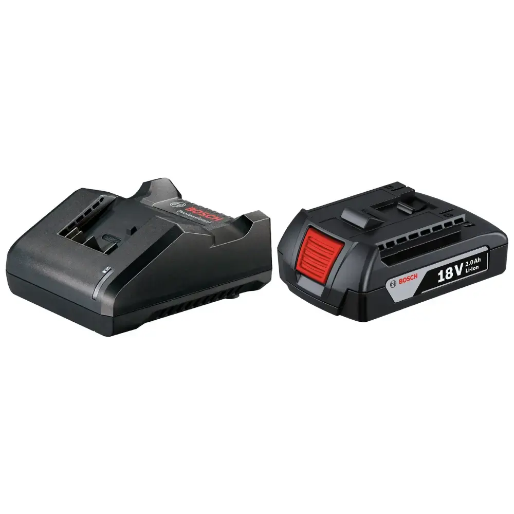Carregador rápido de baterias 18V bivolt com bateria 18V 2AH Bosch