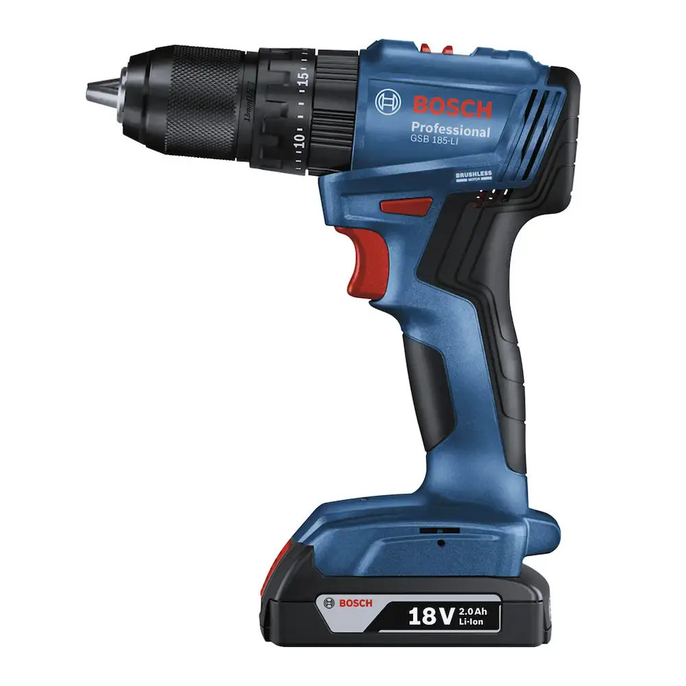 Parafusadeira furadeira à bateria impacto 18V GSB 185-LI, 1 bateria 2 ah e maleta Bosch Bivolt — fotografia 4