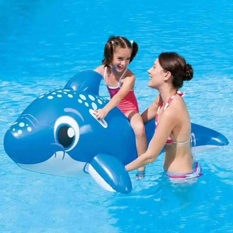Boia golfinho inflável infantil para piscina e praia 001810 Mor — fotografia 4