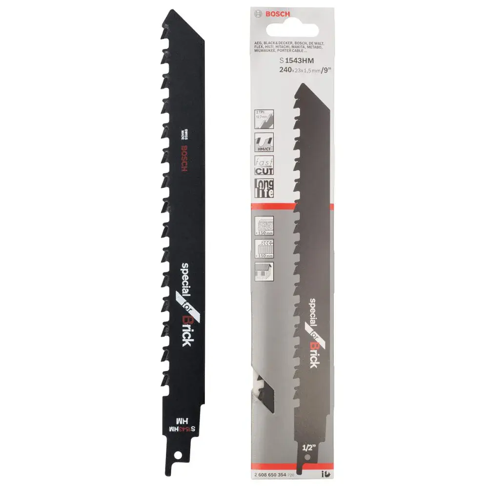 Lâmina de serra sabre 12 S1543HM special for brick Bosch