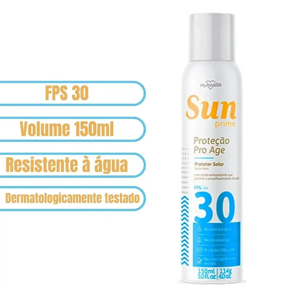 Protetor solar spray 30 fps sun prime 150ML AE2600018 MY health — fotografia 5