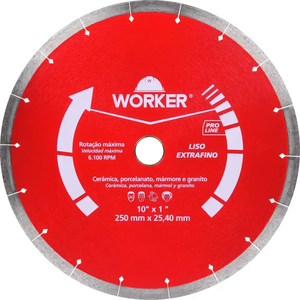 Disco diamantado 250 x 25,4MM Worker — fotografia 5