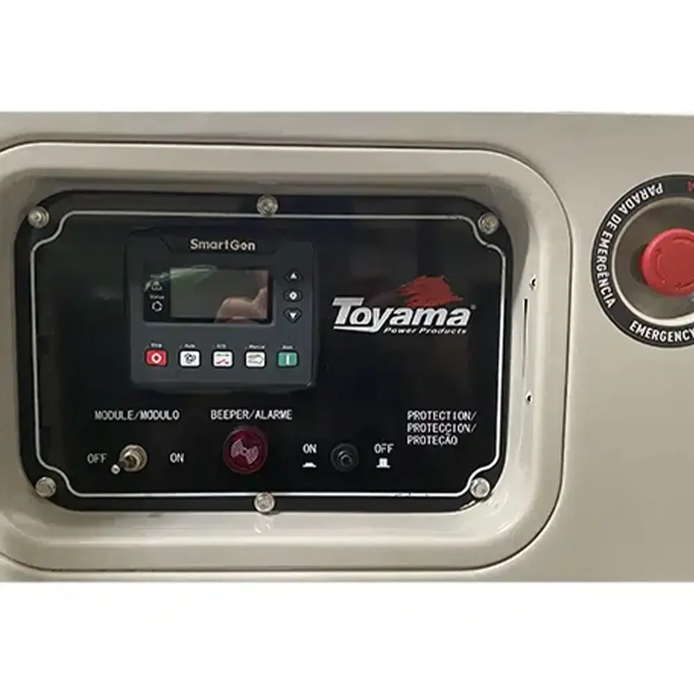 Gerador à diesel cabinado 27.5 KVA ATS silencioso 220V trifásico TDMG25SE3D Toyama — fotografia 4