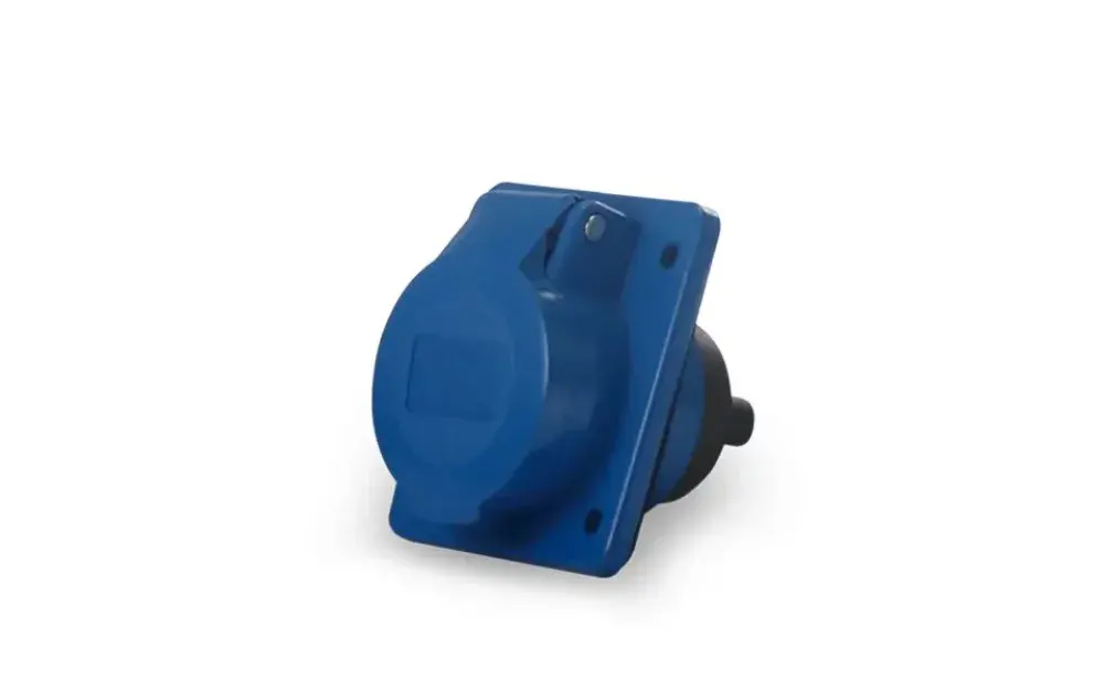 Tomada embutida 3P+T 32A 200/250V 9H azul Soprano — fotografia 3