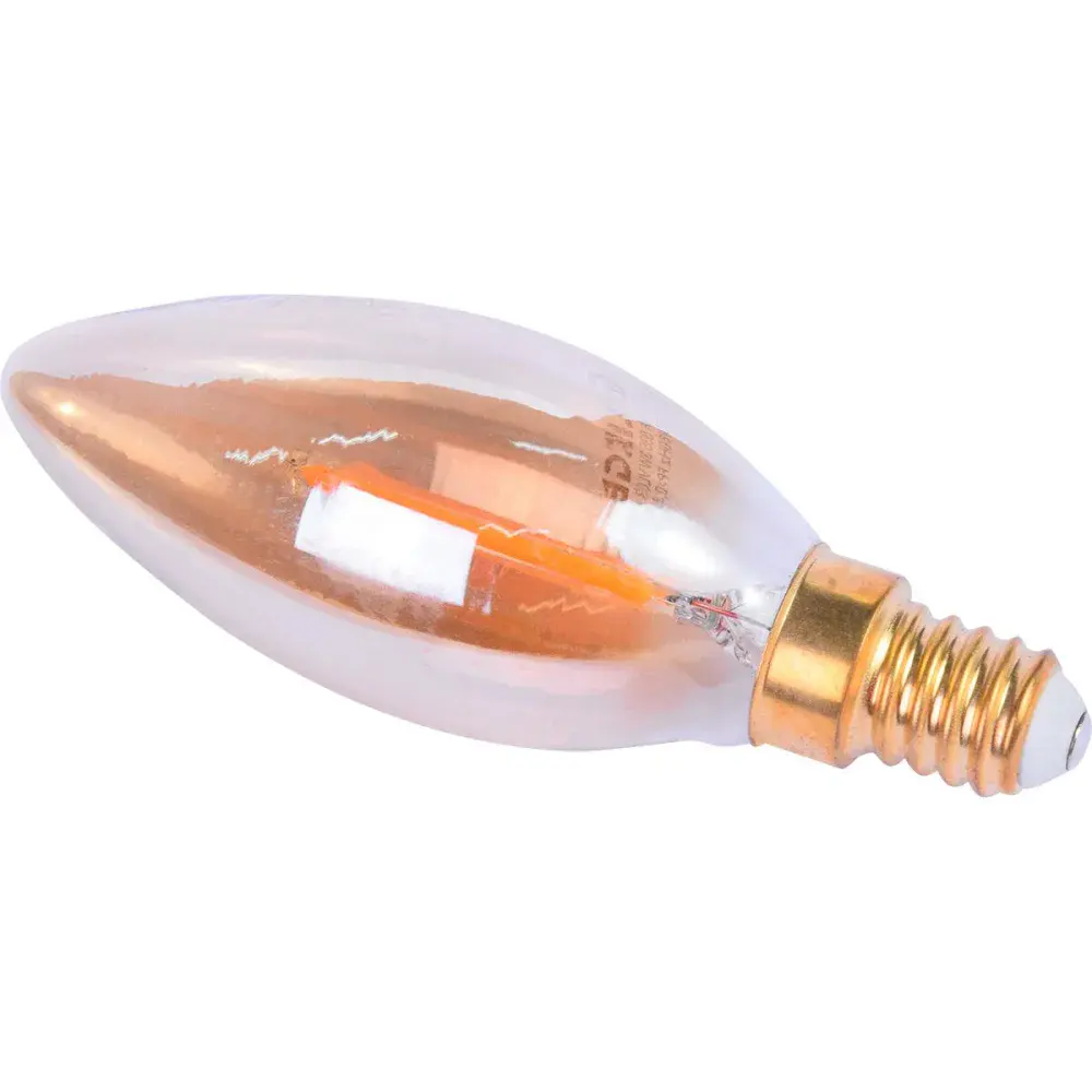 Lâmpada de led vela vintage âmbar B35 E14 3W Liege 127V — fotografia 3