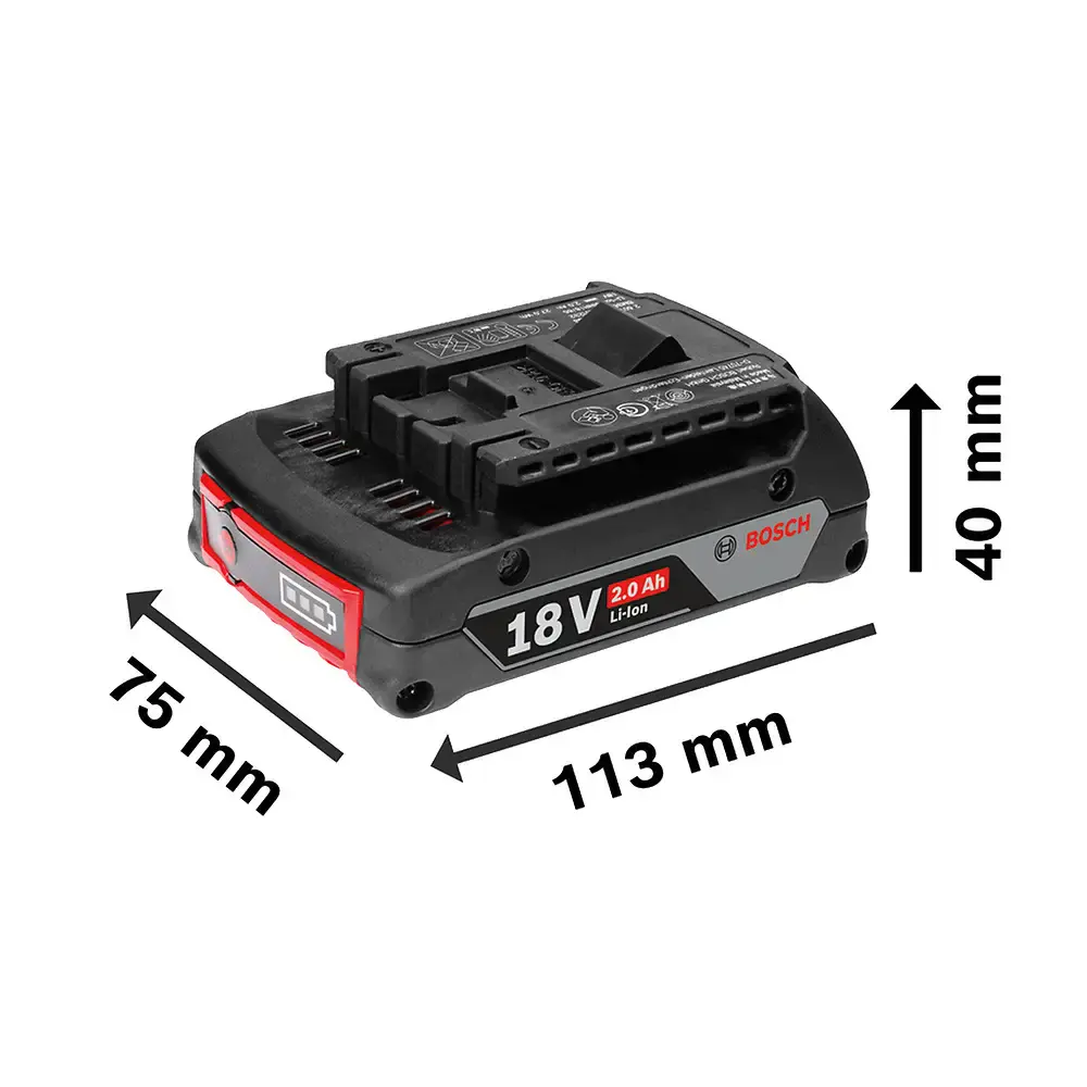 2 baterias GBA 18V 2AH com carregador rápido GAL bivolt Bosch — fotografia 4