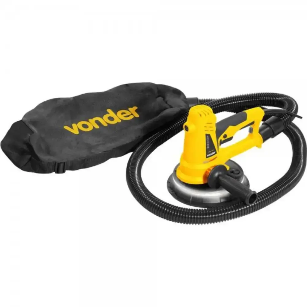 Lixadeira de parede e teto 750W com LED e saco de aspiração LPV 750 Vonder 110 V