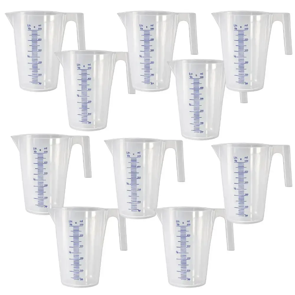 Jarra branca graduada em polipropileno 500ML 10 unid Bremen