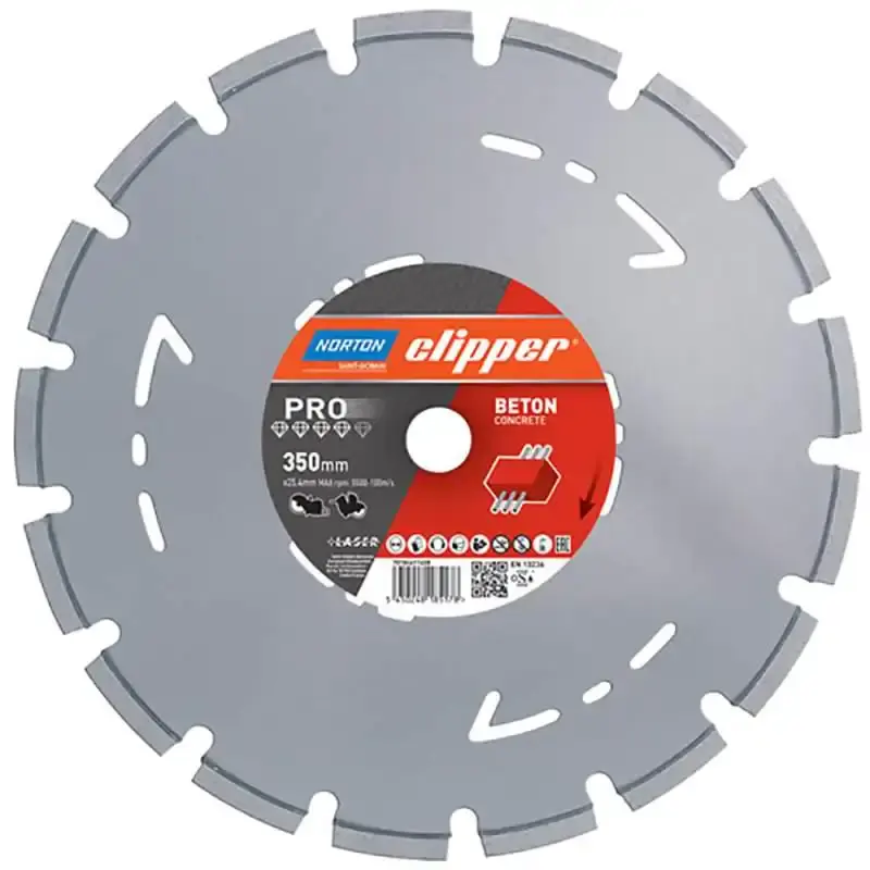 Disco diamantado 14 POL 350 MM clipper beton pro para concreto Norton — fotografia de referência