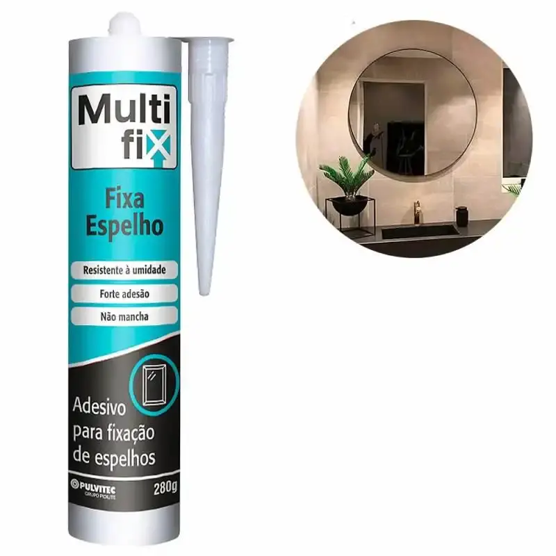 Cola adesiva fixa espelho 280G multifix ZA029 Pulvitec
