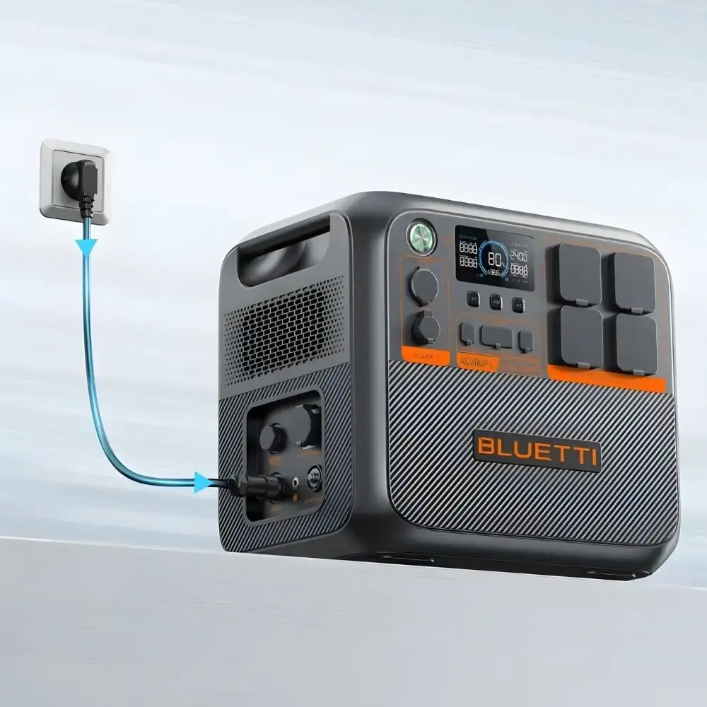 Estação de armazenamento de energia portátil 2400W 234WH AC200PL 220V Bluetti — fotografia 4