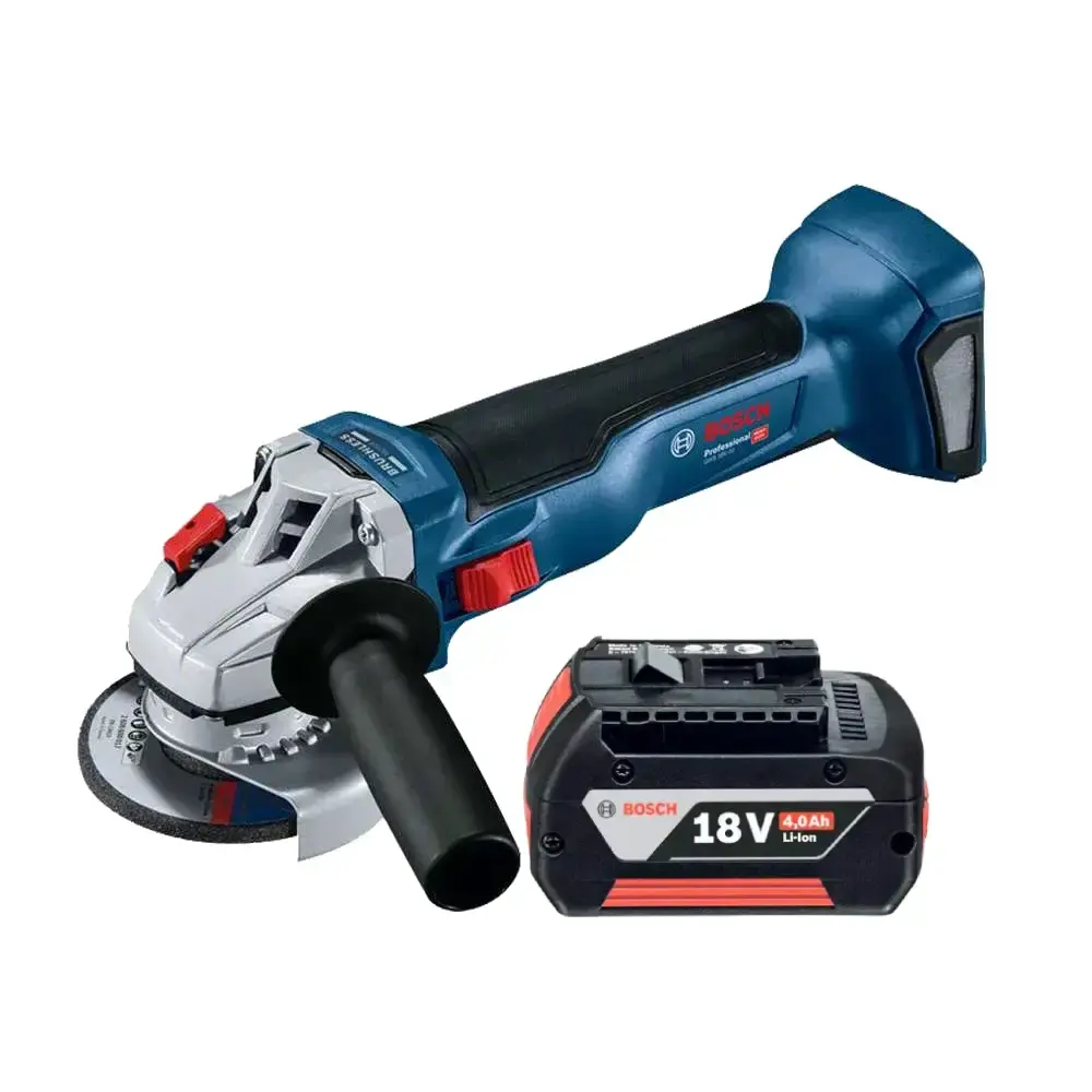 Esmerilhadeira angular 5 POL GWS18V-10 com bateria 18V Bosch — fotografia de referência