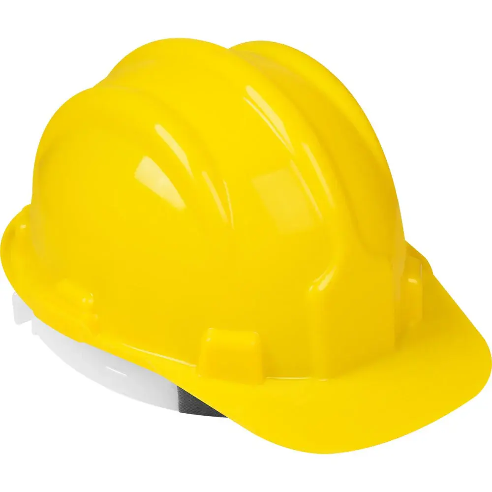 Capacete de segurança com carneira e aba frontal amarelo Worker