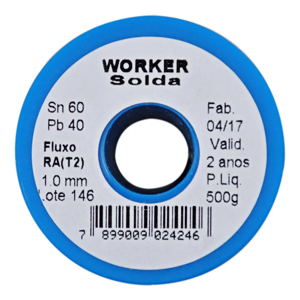 Fio de estanho para solda 1,0MM 60X40 809 Worker - 500GR carretel — fotografia 5