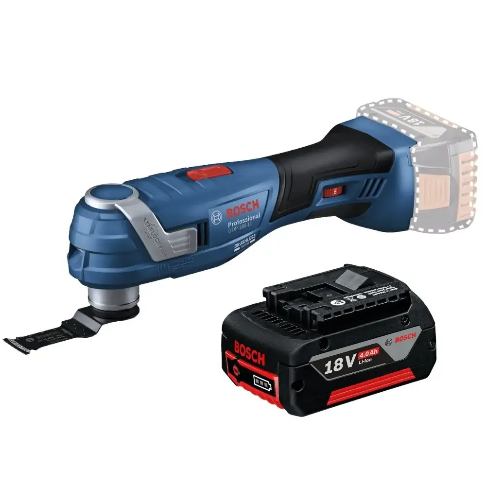 Multicortador 18V 20.000 OPM GOP 185-LI com bateria 4AH Bosch — fotografia de referência