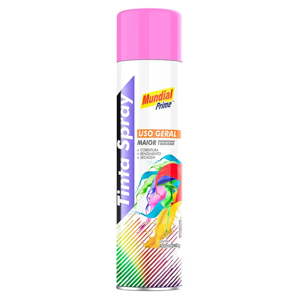 Tinta spray 400ML rosa AE01000075 Mundial prime — fotografia 5