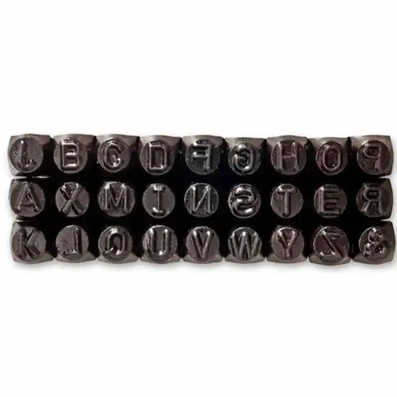 Tipo alfabeto para gravação 5 MM kit 27 peças a-z 6192 Bremen — fotografia 3