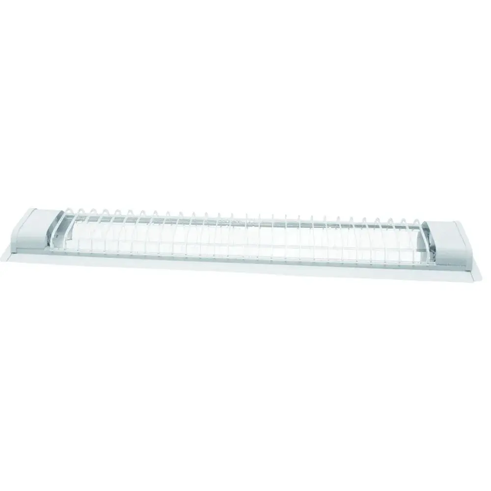 Luminária embutir T8 2X36W branca completa Taschibra