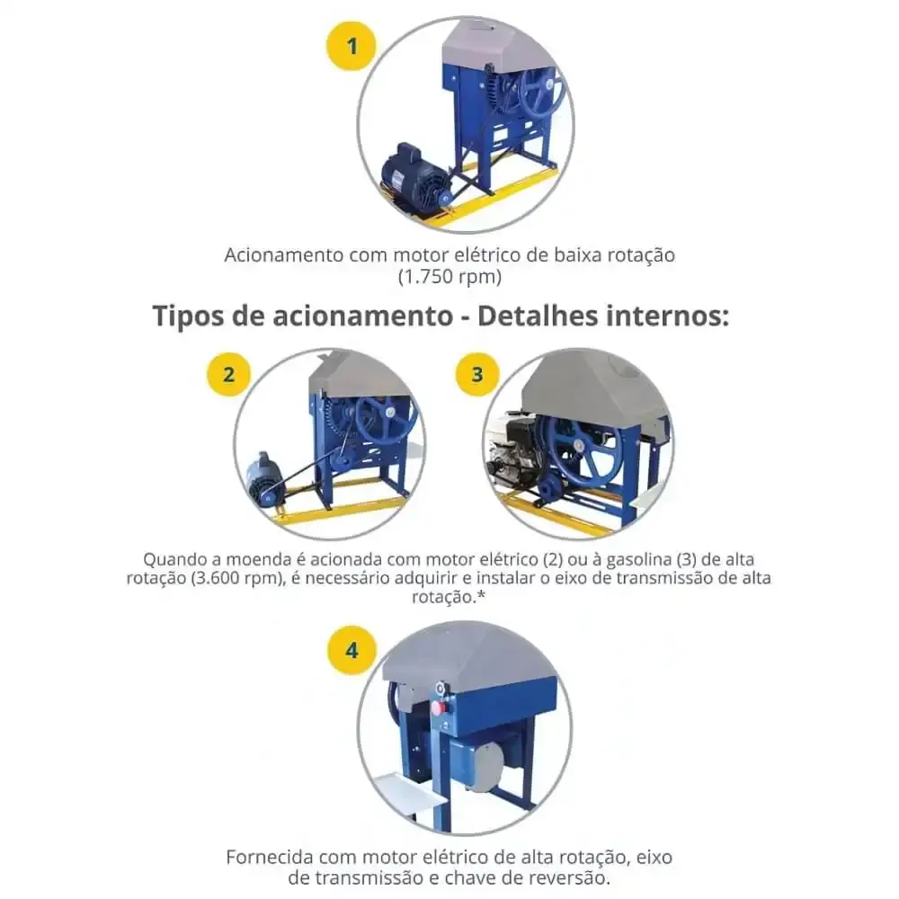 Engenho para cana vencedora turbo com rolo de ferro e motor B-722 Maqtron — fotografia 5