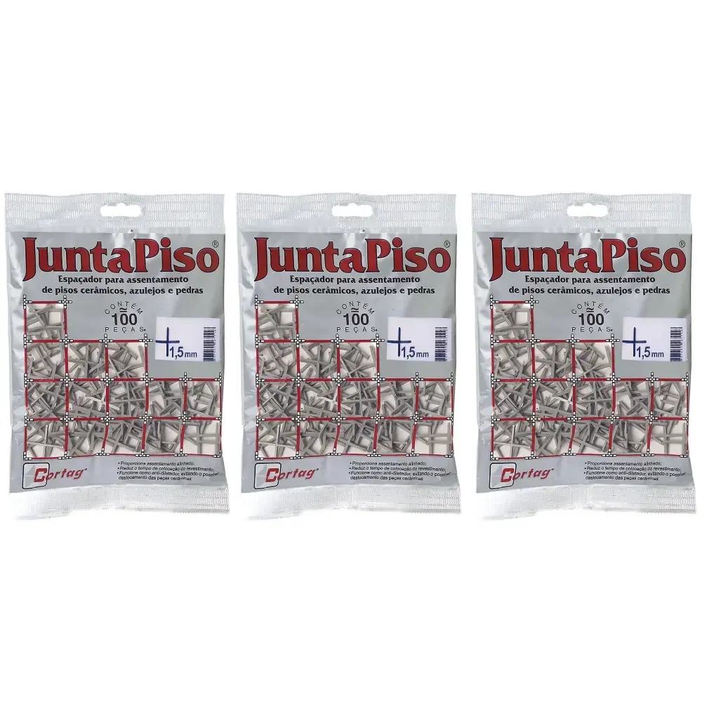 Espaçador Junta Piso 1,5 mm com 300 Unidades 60555 CORTAG