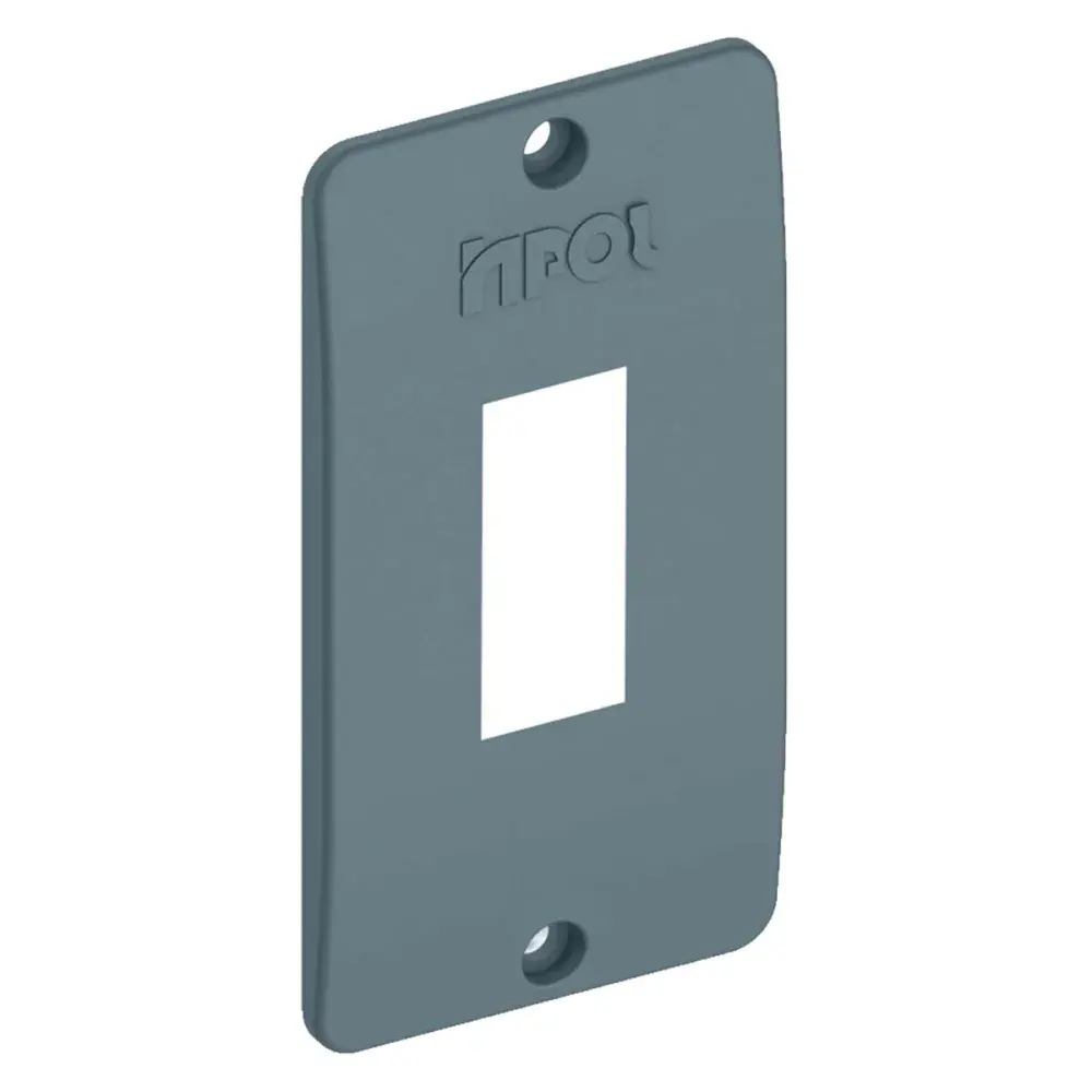 Tampa de interruptor 1 1P vertical cinza Inpol