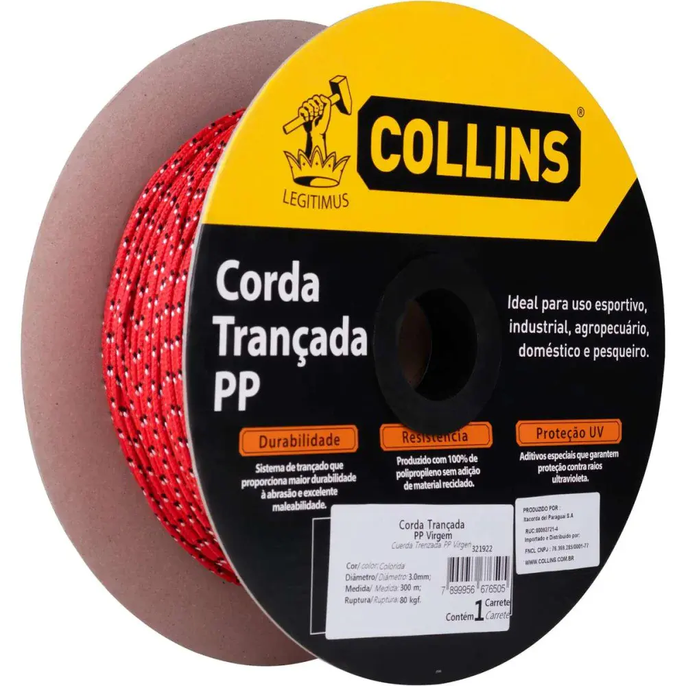 Corda trancada modelo pp 3,0MM color 300M Collins
