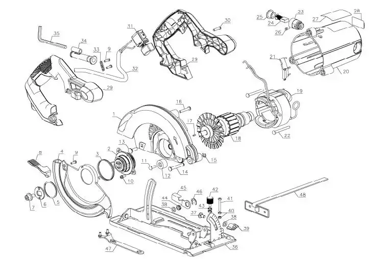 Induzido para serra circular CS1024 127V 90568782 black&decker