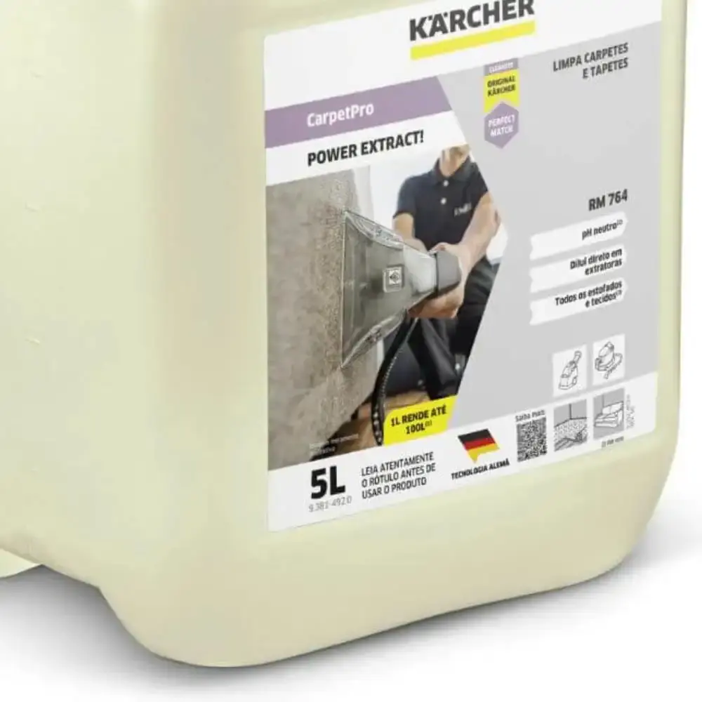 Detergente líquido carpet pro power extract RM 764 5 litros Karcher — fotografia 4