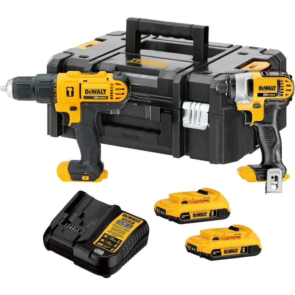 Kit parafusadeira e chave de impacto à bateria 20V biv Dewalt — fotografia 3