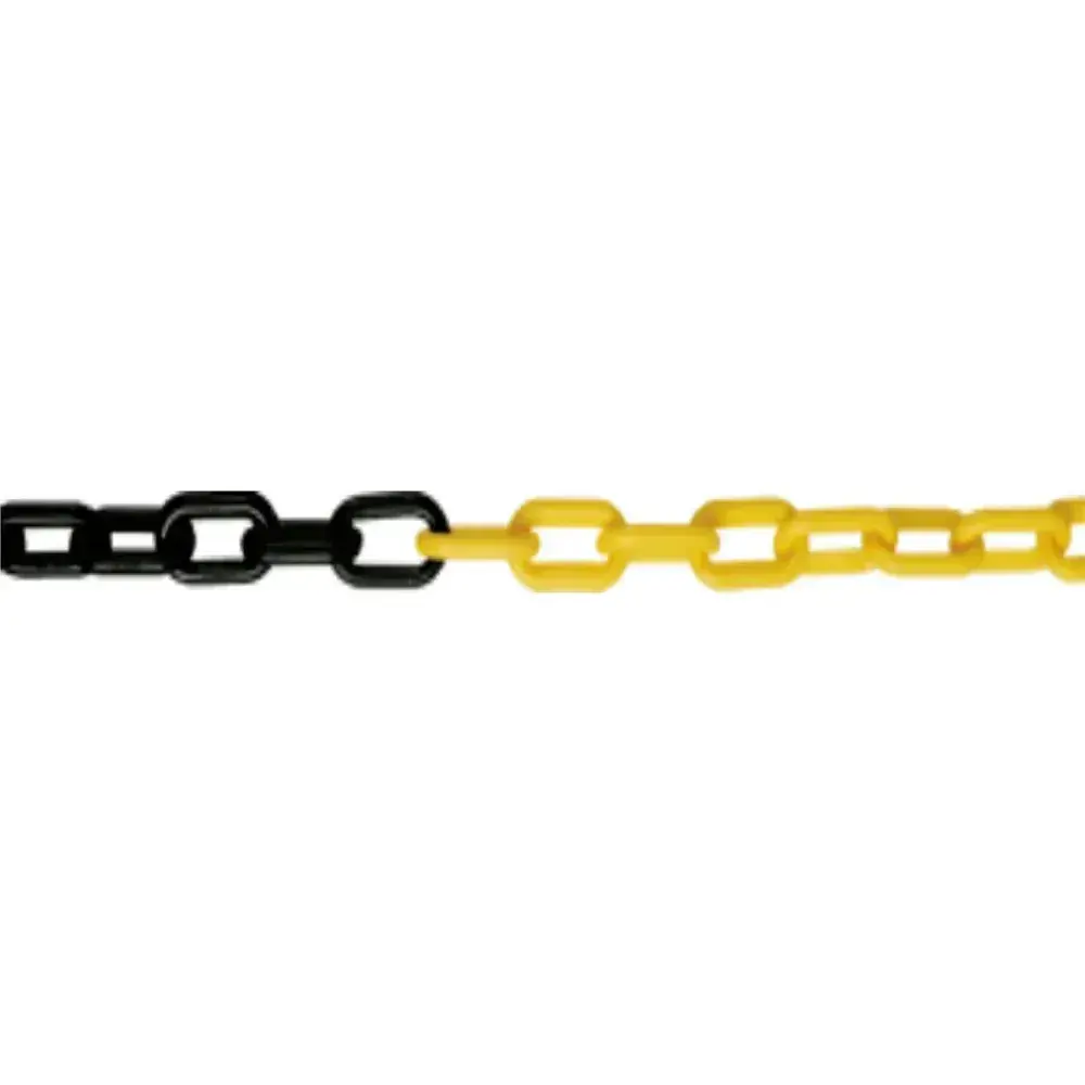 Corrente plástica 6MM amarelo/preto 10M pequena Plastcor — fotografia 4