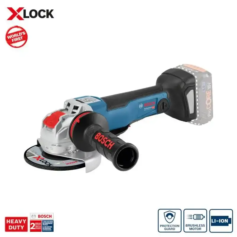 Esmerilhadeira Angular 18V 4.1/2 e 5 POL XLOCK 18V-10 PC Brushless s/ Carregador e Bateria BOSCH — fotografia 4