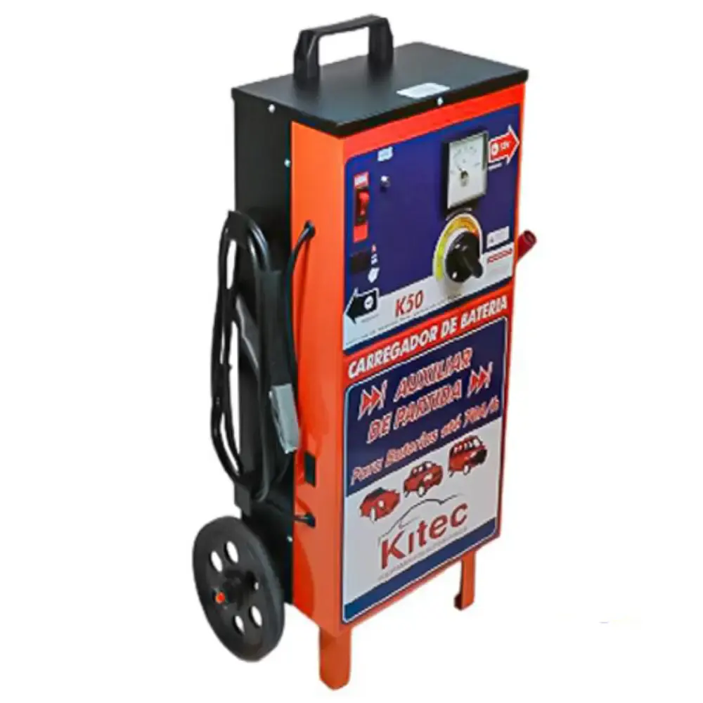 Carregador de bateria 50AH 12V com chave CK12A50B Kitec