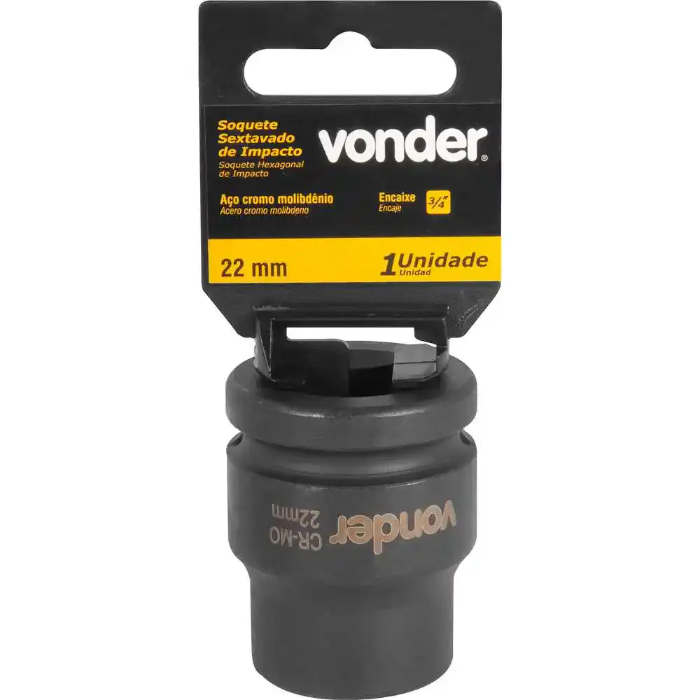 Soquete Sextavado Encaixe 3/4 polegada 22Mm VONDER — fotografia 4