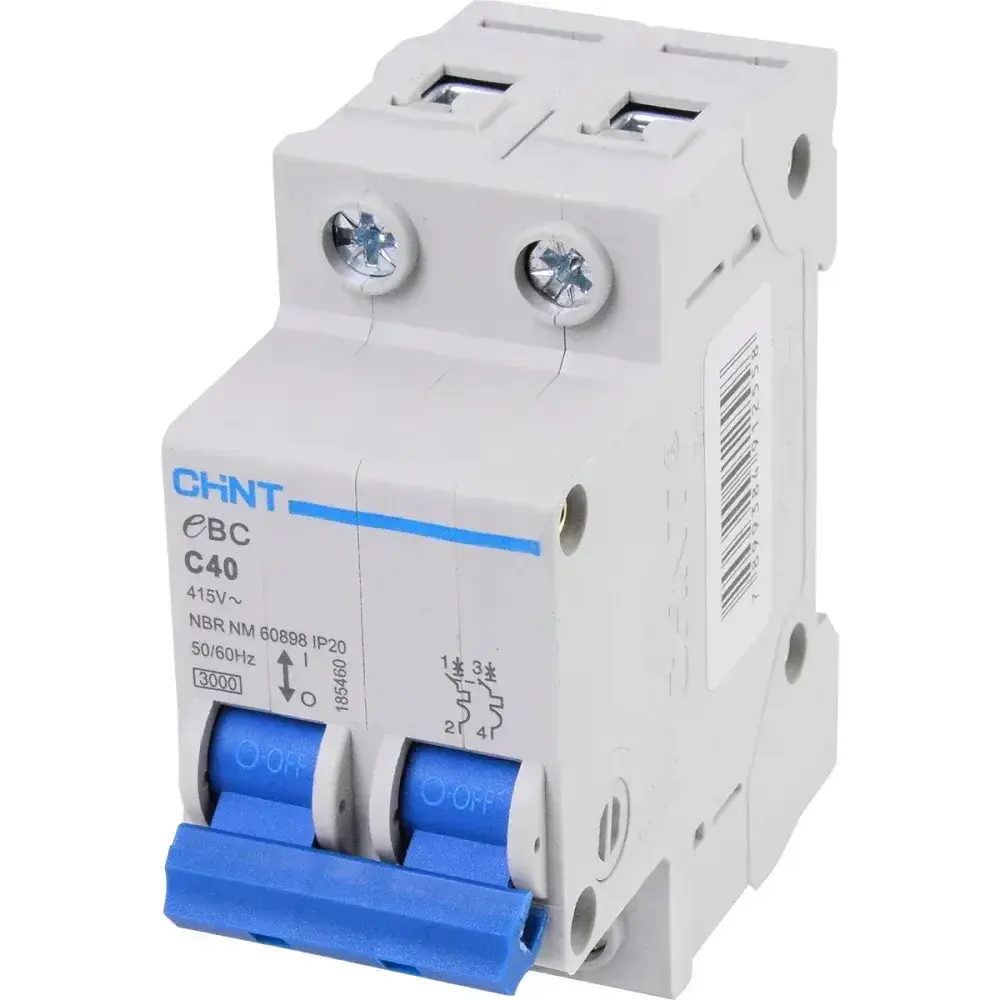 Disjuntor bipolar Chint din curva c 40A 3KA — fotografia 9
