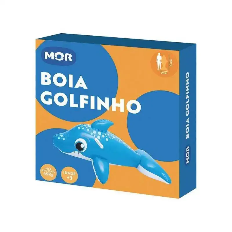 Boia golfinho inflável infantil para piscina e praia 001810 Mor — fotografia 3