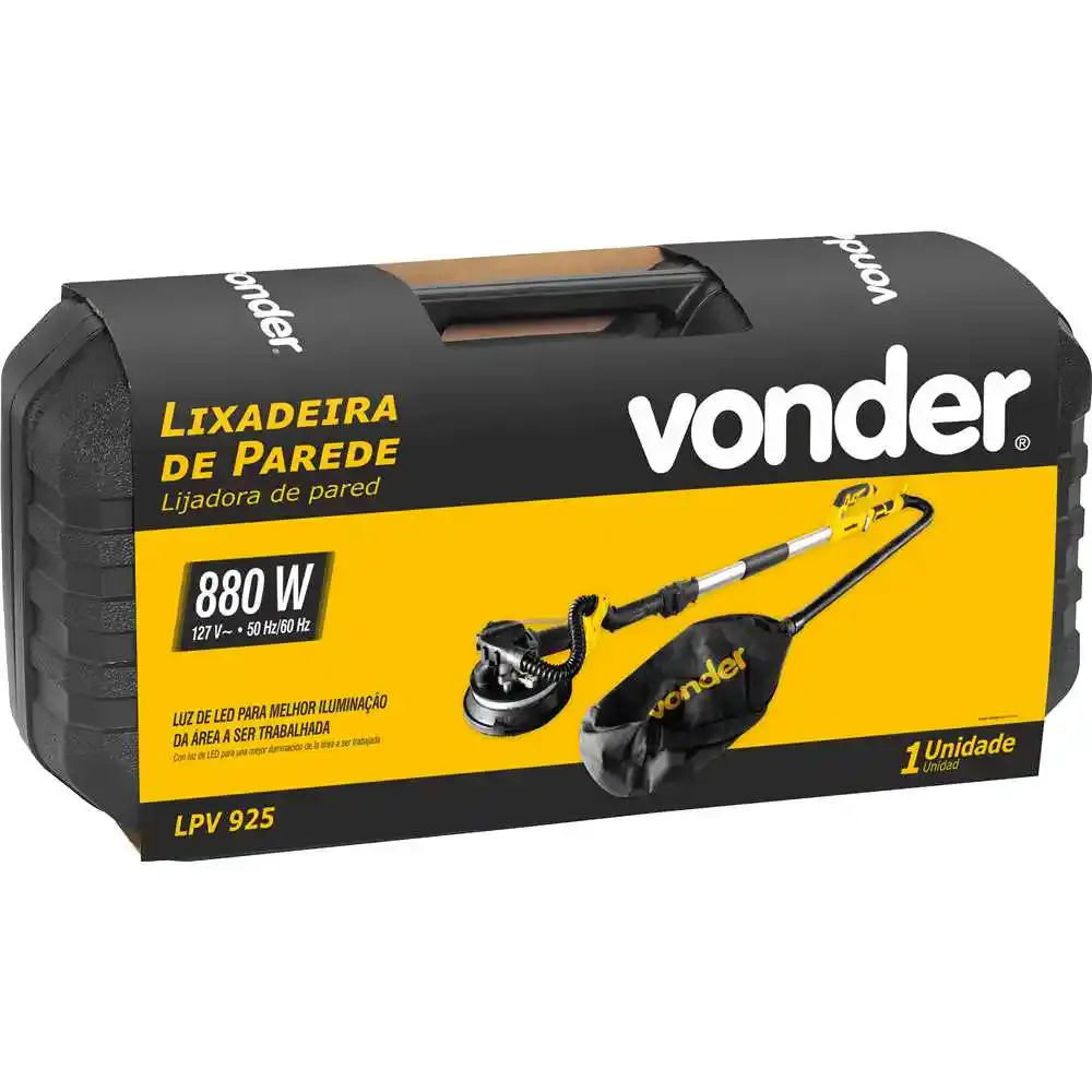 Lixadeira de parede com LED 880W LPV-925 Vonder 110 V — fotografia 6
